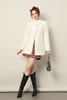 Le Malene 白色小香风夹棉粗花呢圆领西装外套 17655 商品缩略图1