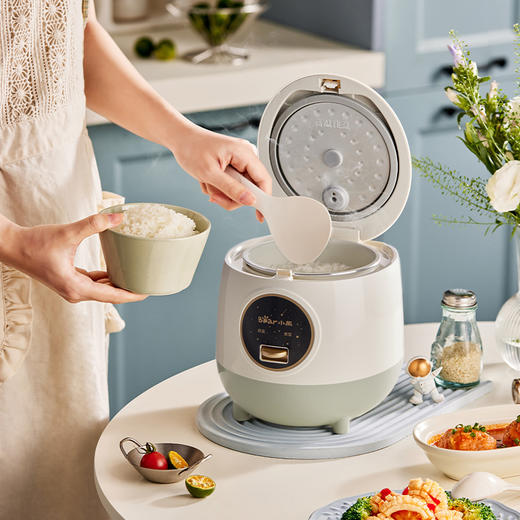 【小程序】小熊(Bear)电饭煲1-2人 小型迷你小容量电饭锅 1.2L家用宿舍煮饭不粘内胆小锅米饭锅 陶瓷油涂层内胆丨DFB-B12W3 商品图5