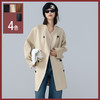 馥迦长款中款立领多扣骆驼绒大衣外套 商品缩略图0