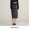 JUDYHUA 亮片肌理设计款铅笔裙 商品缩略图2
