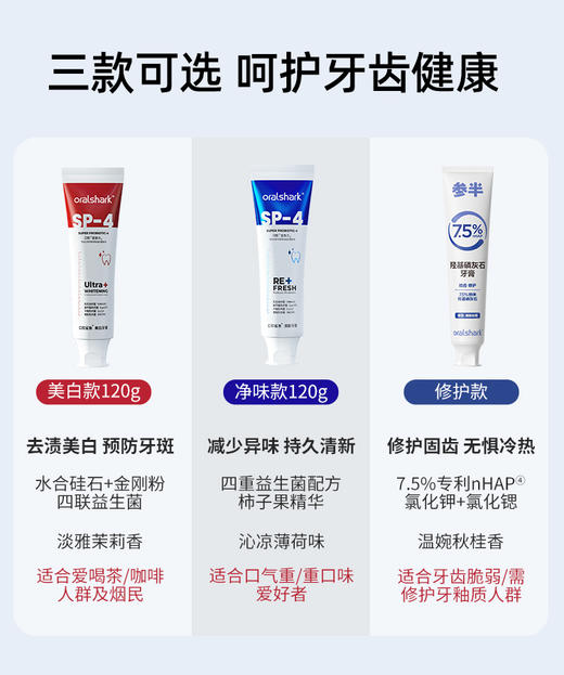 参半 oralshark  牙膏 商品图1