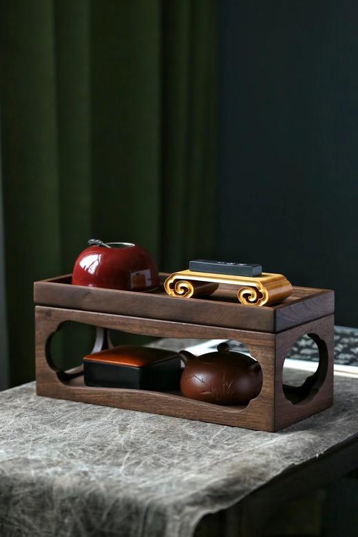 北美黑胡桃｜多功能海棠收纳盒 商品图2