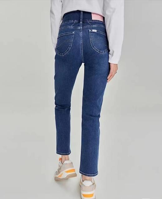 LEEFW23美颜牛仔21修身直筒高腰高弹力纯色牛仔裤女款清水洗 LWB100421203295A05017【富临店】 商品图1
