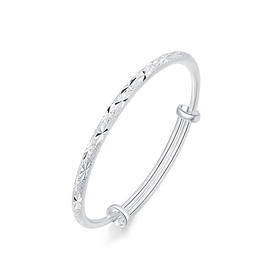 KADER卡蒂罗 星光点点 S999纯银浪漫银河时尚设计开口可调节实心配饰 闪耀星辰精致光芒首饰手镯 女款 礼物