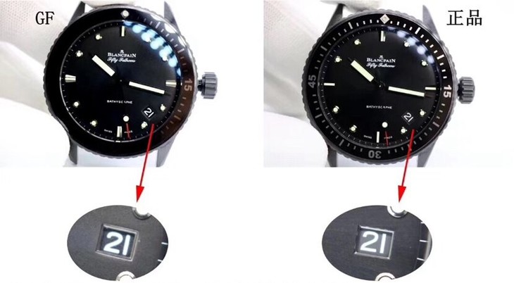GF厂宝珀一比一超A精仿手表五十噚系列5000-0130-B52A对比正品评测
