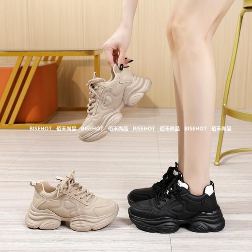 新品女士冬季加绒厚底休闲百搭老爹鞋253B35558（W） 商品图0