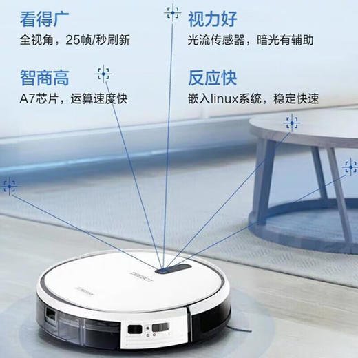 科沃斯（ECOVACS）扫地机器人 DH56地宝 拖扫吸式 智能规划 抽屉式尘盒 支持APP操控碰撞 商品图3