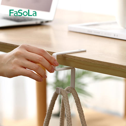 FaSoLa简易挂钩门后收纳挂袋包挂袋配件免打孔无痕门边挂钩 商品图5