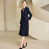 IWY/藏青色高级职业套裙冬季加厚气质干练西装半裙酒店前台接待工作服233017C1+S2 商品缩略图2