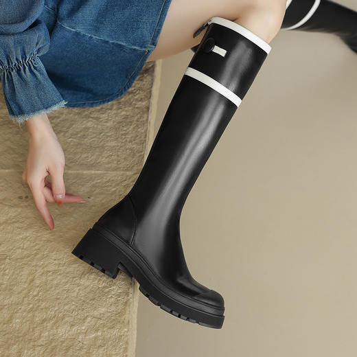 秋冬季新款，撞色长筒靴子HCY-5035 商品图11