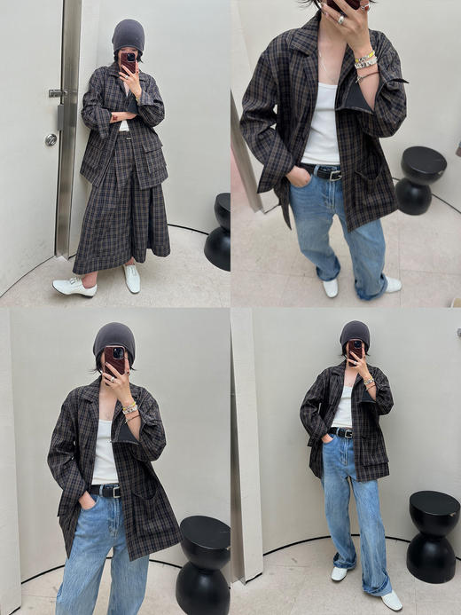 HIDEMI 水洗做旧感高品相单宁牛仔直筒裤 商品图3