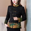 A996唐装加厚旗袍小棉袄女秋冬季妈妈装羽绒服夹棉外套中国风短款棉服 商品缩略图0