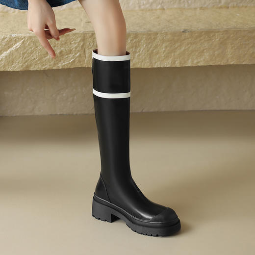 秋冬季新款，撞色长筒靴子HCY-5035 商品图7