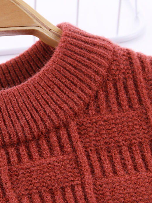 【超柔软触感❗️纯色保暖毛衣】男女童毛衣纯色打底外搭 安迪绒柔软保暖厚款 英伦秋冬针织上衣 儿童父亲节礼物新年礼盒年货礼盒 商品图3