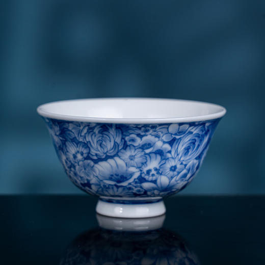 青花万花吉祥杯 商品图2