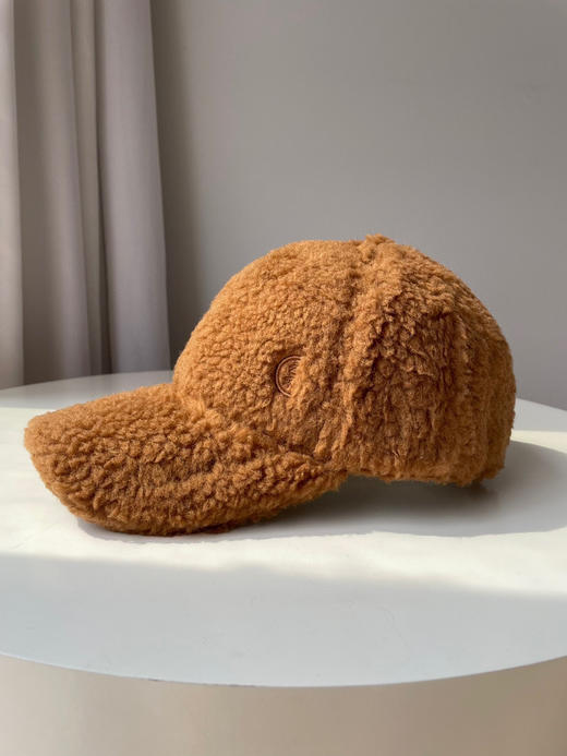 年后发 亏清无退换 纯圆正 小禾 针织羊剪毛 棒球帽 泰迪鸭舌帽 商品图5