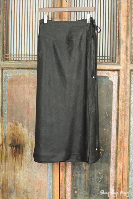 盛唐牡丹 |限量款| 香云纱蝴蝶碎花纹裹裙 商品图0