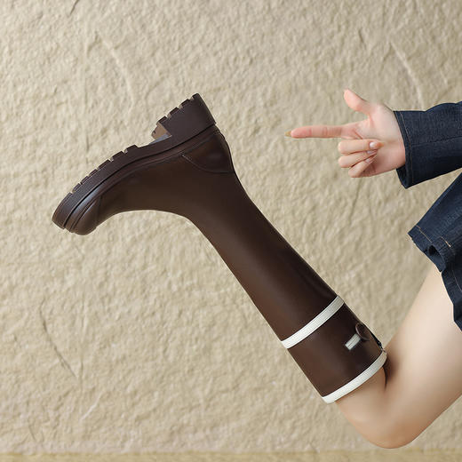 秋冬季新款，撞色长筒靴子HCY-5035 商品图2