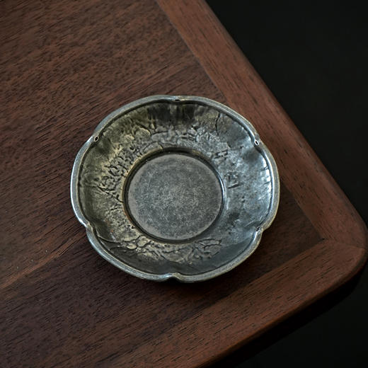 仿古花瓣茶杯托小杯垫隔热茶杯托做旧茶碟功夫茶具配件梅朵莲朵 商品图1