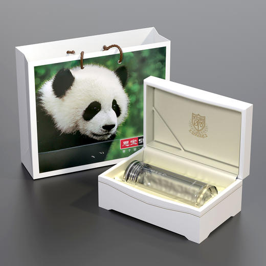 思宝官方旗舰店高山流水直筒男女士商务双层玻璃杯商场同款茶水杯 商品图8