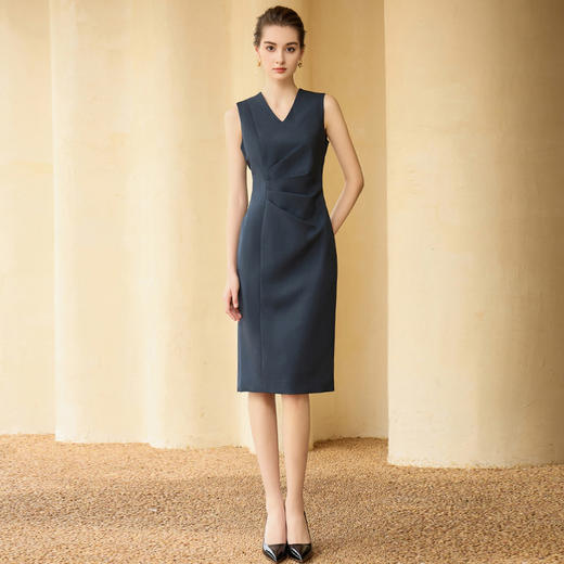 IWY/高级感深灰色西装连衣裙女正式场合职业装气质女神范售楼部工作服233025CQ1 商品图3