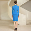IWY/气质美容院蓝色西装半裙秋冬干练小个子职业套装销售工作服233018CS1 商品缩略图3