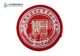 通版深圳市宝安区羊台山小学织唛校徽布标姓名贴章可缝烫现货发51