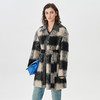 Self Who渐变黑白格子毛呢外套女秋冬中长款小个子高级感羊毛大衣 商品缩略图1