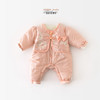 【舒适锁温！款式新颖】婴儿冬季棉衣女宝宝 中国风夹棉连体衣新生儿 加厚公主外出拜年服，亲肤柔软面料，呵护宝宝的每一寸肌肤 商品缩略图3