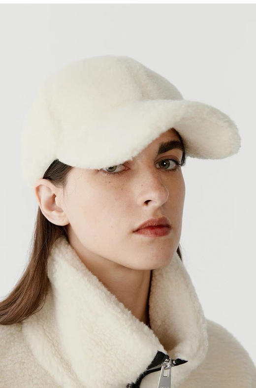 年后发 亏清无退换 纯圆正 小禾 针织羊剪毛 棒球帽 泰迪鸭舌帽 商品图1