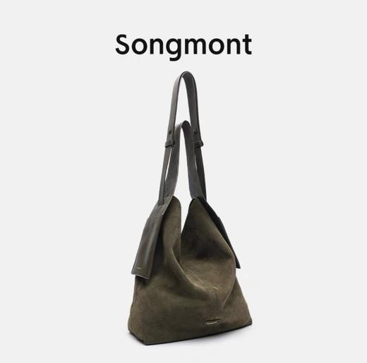 董洁/高圆圆同款！官网2580+！大号麂皮挂耳托特包通勤牛皮单肩手提包女 商品图1