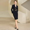 IWY黑色西装职业套装女秋冬正装高端总裁上班工作服气质干练律师正装233018CS1 商品缩略图4