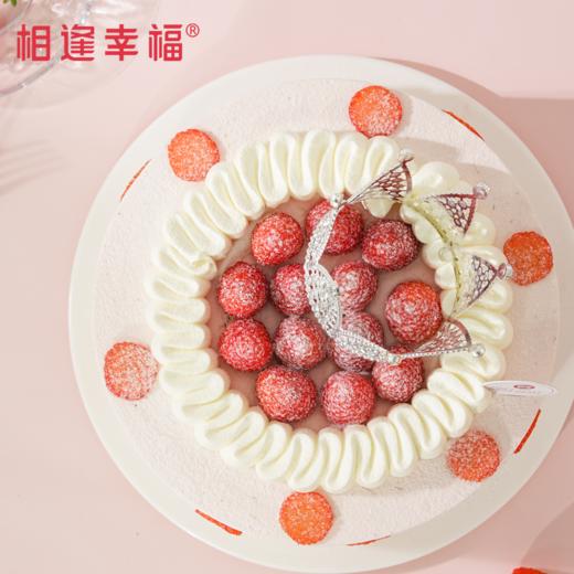 【心意蛋糕】精致皇冠加冕，献给心中的女神，鲜红草莓铺满整个蛋糕舞台上，动物奶油的浪漫花边，甜美氛围瞬间拉满~（可选1/2/3磅） 商品图2