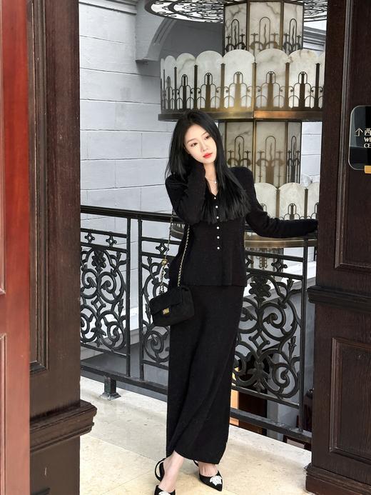 BeQueenStory【暖冬情人】优雅百搭羊驼毛马海毛纱线绵羊毛针织套装 商品图7