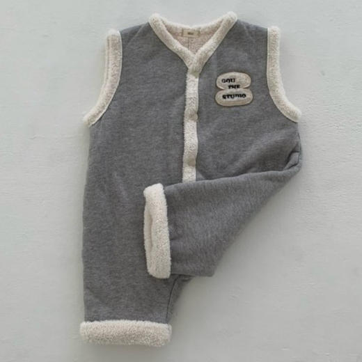 双12抢先购！【柔软舒适！温暖呵护宝贝每一寸肌肤】宝宝爬服冬季新婴儿连体衣，秋冬爬服婴幼童婴童羊羔绒无袖连体衣，保暖防寒、可爱造型、易穿易脱 商品图6