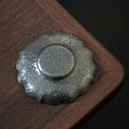 仿古花瓣茶杯托小杯垫隔热茶杯托做旧茶碟功夫茶具配件梅朵莲朵 商品图3