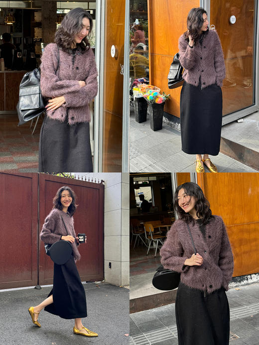 HIDEMI BOYBAG小男孩系列口袋双肩包 黑色环保皮/条纹帆布 商品图2