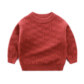【超柔软触感❗️纯色保暖毛衣】男女童毛衣纯色打底外搭 安迪绒柔软保暖厚款 英伦秋冬针织上衣 儿童父亲节礼物新年礼盒年货礼盒