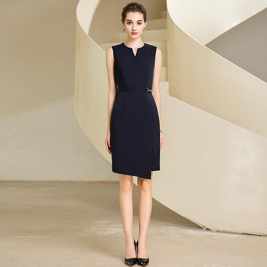 IWY/藏青色时尚西装外套连衣裙女气质显瘦高档西服套裙前台正装233026C1+Q1 商品图2