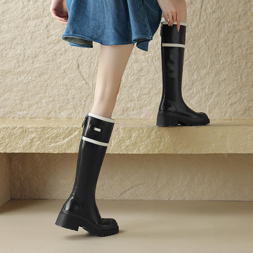 秋冬季新款，撞色长筒靴子HCY-5035 商品图8