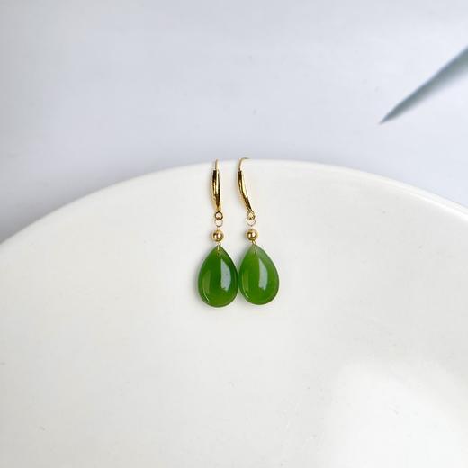 18k金碧玉耳坠 商品图0