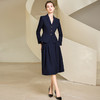 IWY/藏青色高级职业套裙冬季加厚气质干练西装半裙酒店前台接待工作服233017C1+S2 商品缩略图4