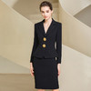 IWY黑色西装职业套装女秋冬正装高端总裁上班工作服气质干练律师正装233018CS1 商品缩略图0