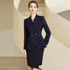 IWY/藏青色时尚西装外套连衣裙女气质显瘦高档西服套裙前台正装233026C1+Q1 商品缩略图0