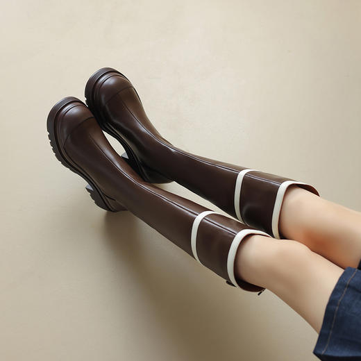 秋冬季新款，撞色长筒靴子HCY-5035 商品图4