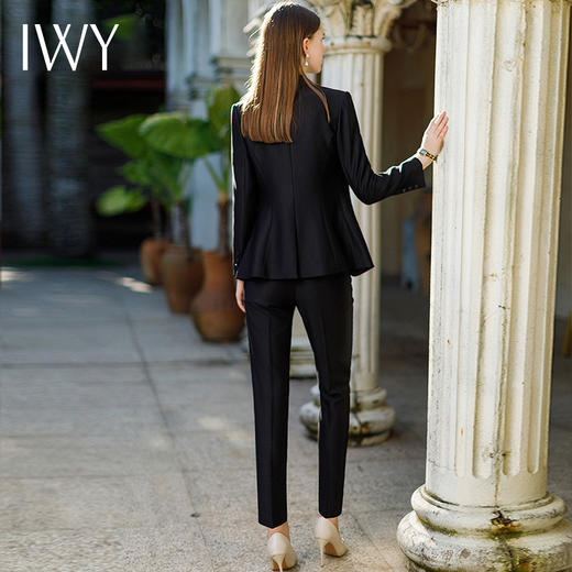 IWY/黑色高端职业装女套装西装秋冬新款职场面试经理工作服正装CP1876 商品图5