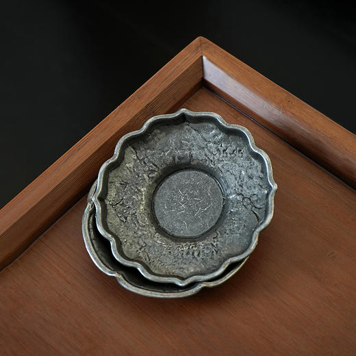 仿古花瓣茶杯托小杯垫隔热茶杯托做旧茶碟功夫茶具配件梅朵莲朵 商品图7