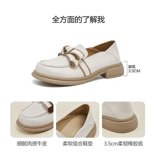 ZHR蝴蝶结乐福鞋女2023秋冬新款小皮鞋英伦风时尚百搭大头鞋子女 商品图11