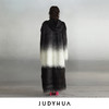 JUDYHUA 黑白渐变环保皮草大衣 商品缩略图2