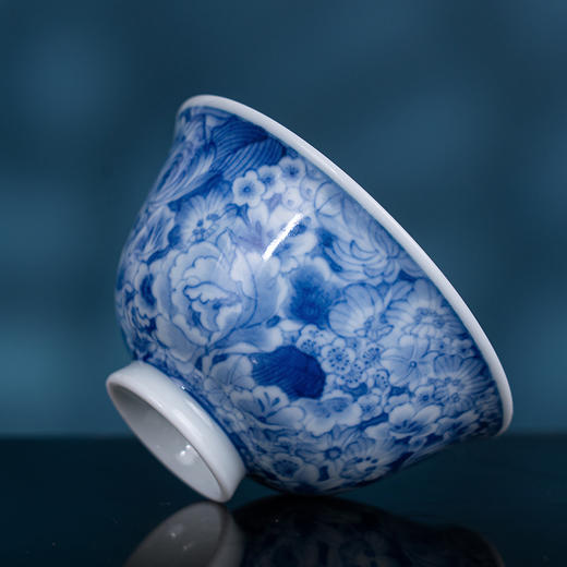 青花万花吉祥杯 商品图3